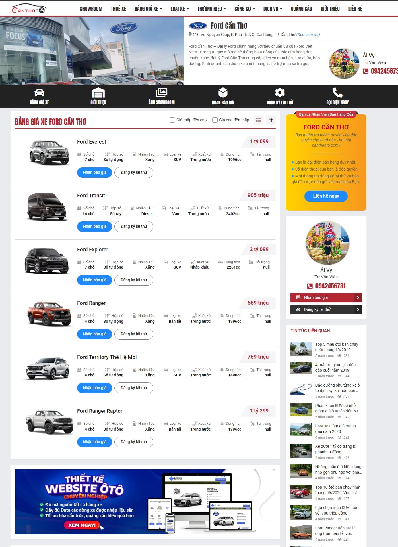 Sàn Ô Tô Cần Thơ