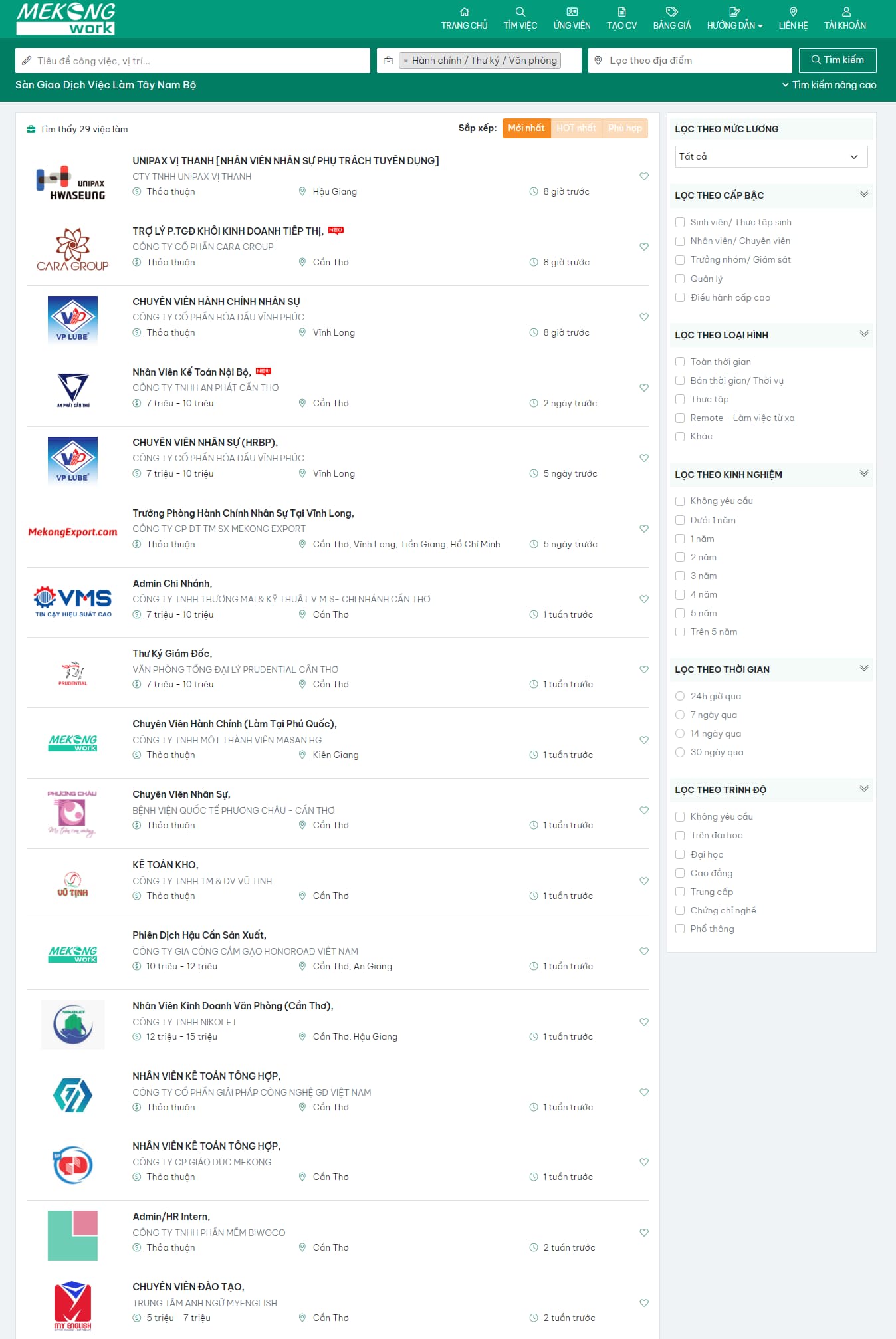 Sàn Việc Làm Tây Nam Bộ