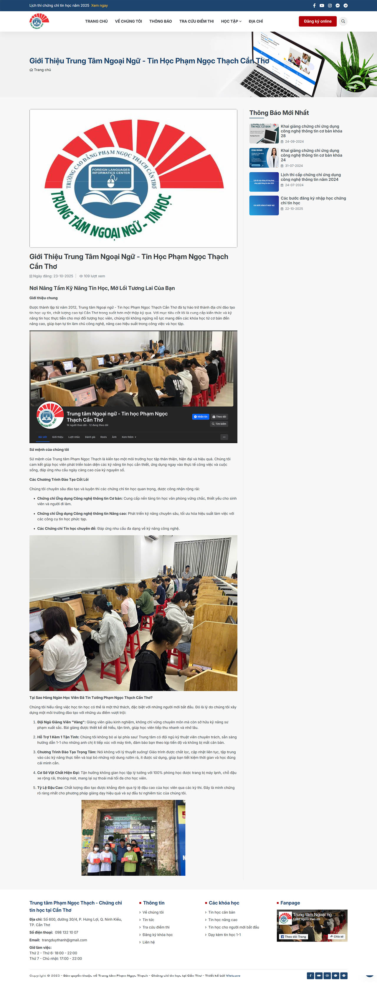 Trung Tâm Tin Học Phạm Ngọc Thạch