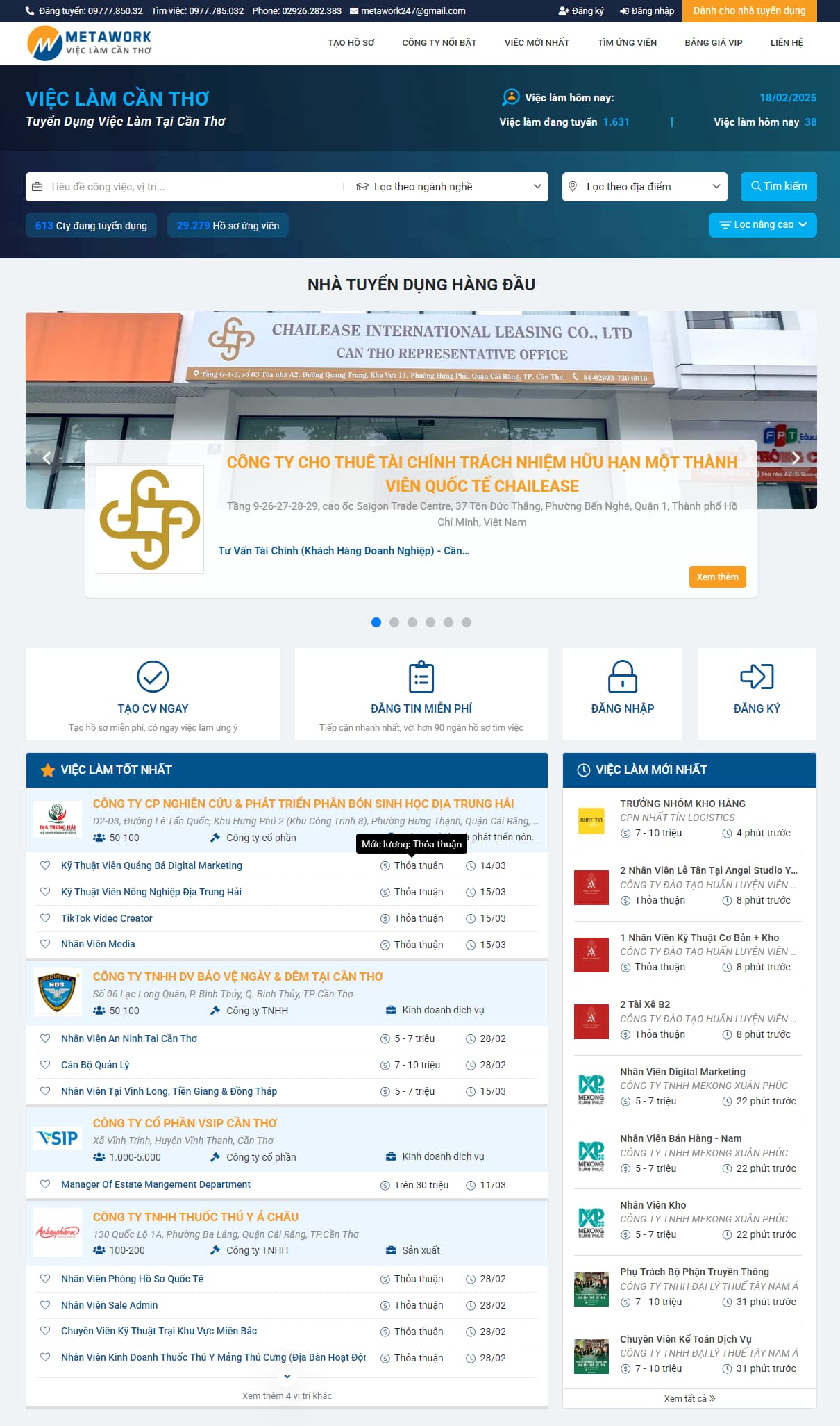 Sàn Việc Làm Cần Thơ